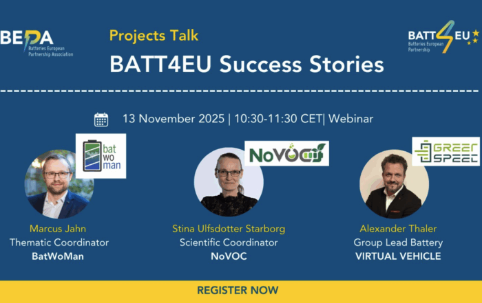 A slide promoting a webinar by BEPA with pictures of the three speakers