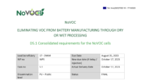 screenshot of the NoVOC D5.1 deliverable report