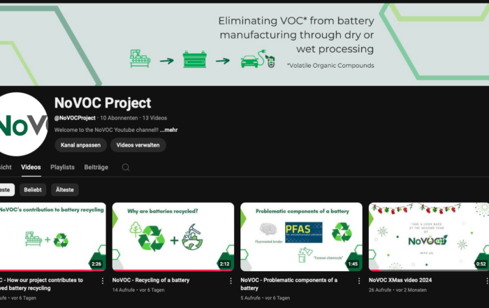A screenshot of the NoVOC Youtube channel
